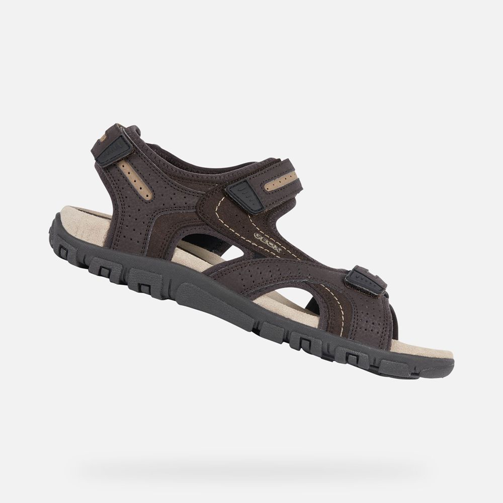 Sandalias Geox Homem Marrom - Strada - EUVIB9284